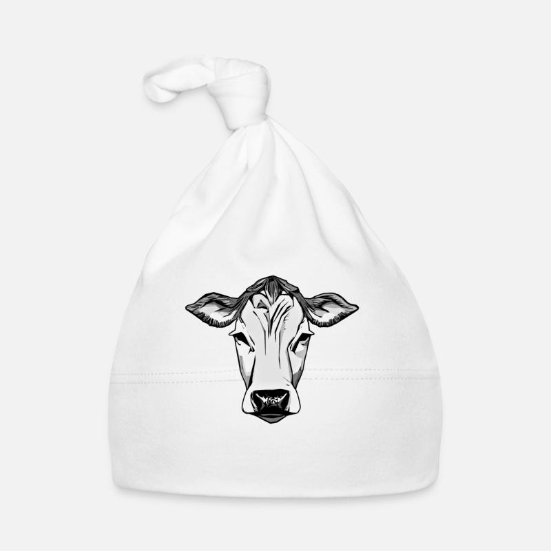 Impression de motifs de ferme de vaches Bonnet bio Bébé