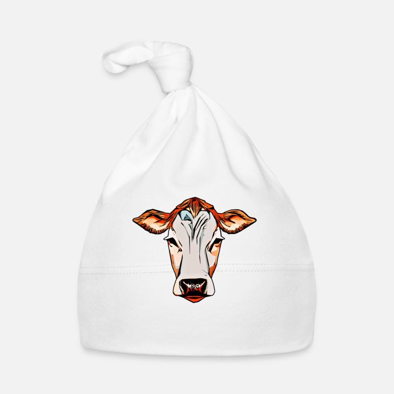 Impression de motifs de ferme de vaches Bonnet bio Bébé
