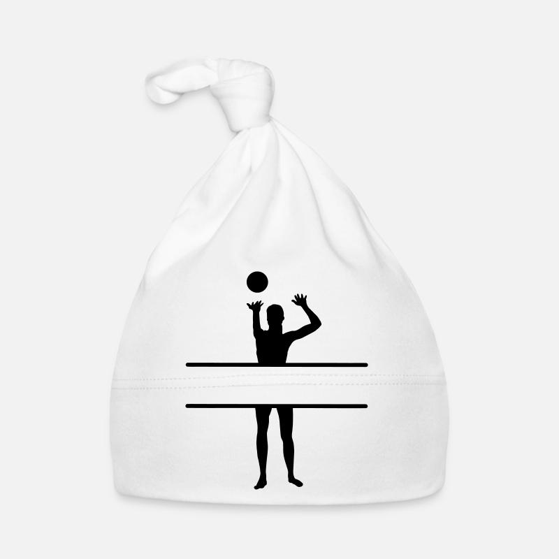 Shadow image of volleyball player Organic Baby Cap