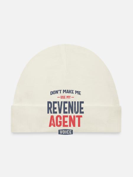 Revenue Agent - Organic Baby Cap - white - Front