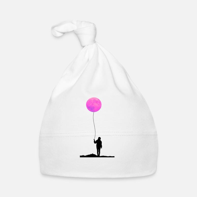 Montgolfière Lune Coucher de Soleil Ballon Full Moon Bonnet bio Bébé