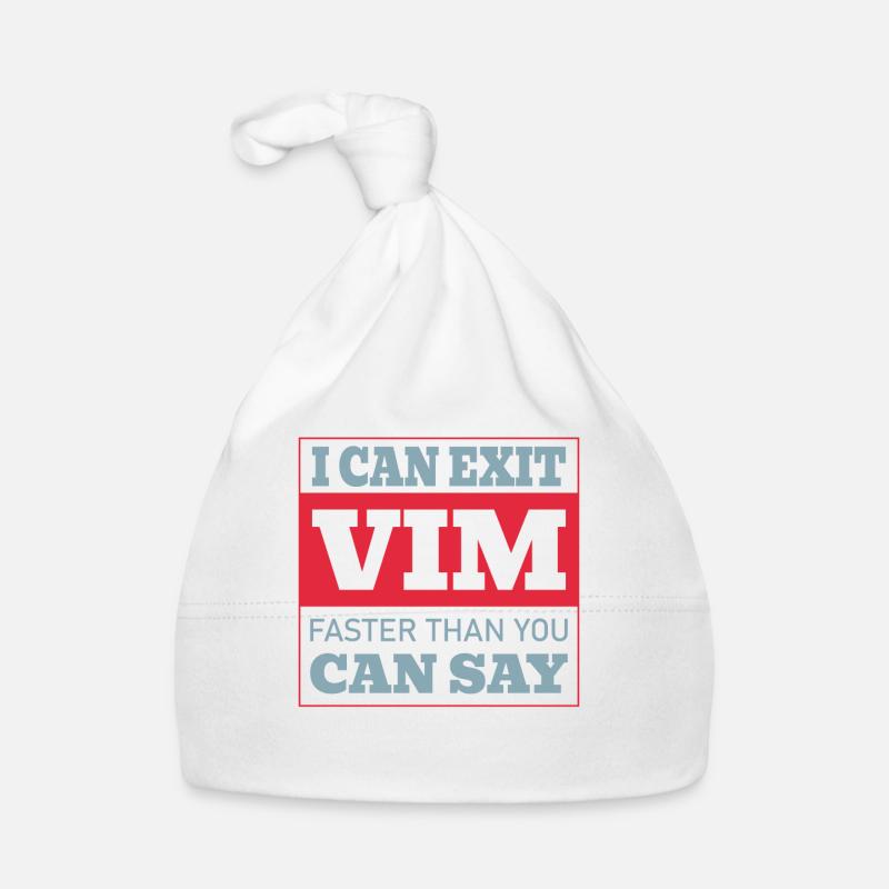 I Can Exit VIM Faster Than You Cab Say for Linux - Baby Bio-Mütze - Weiß