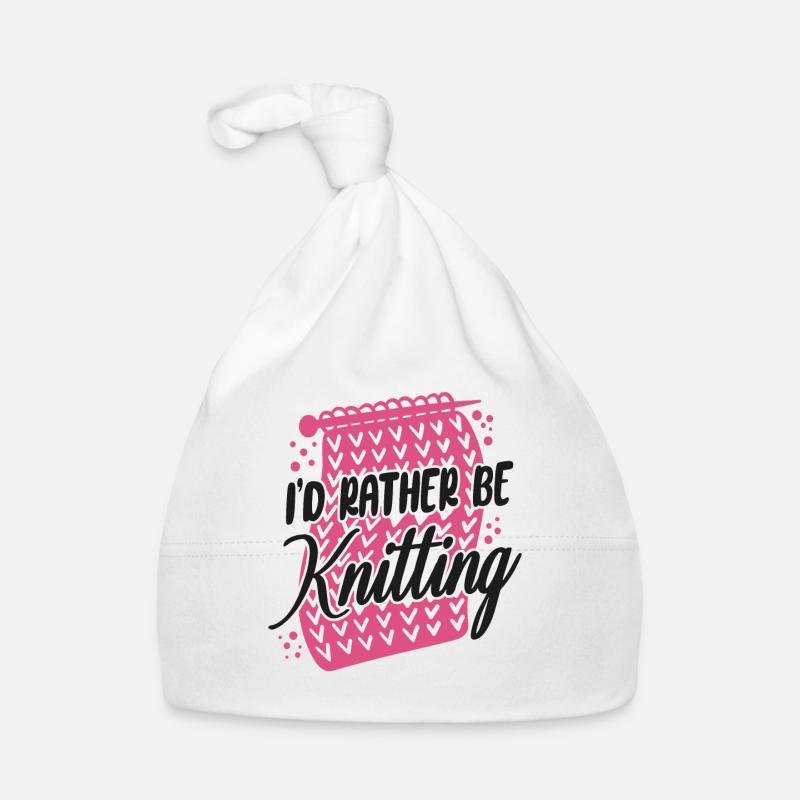 Knitting Knitter I'd Rather Be Baby Bio-Mütze