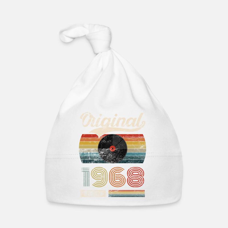 1968 Vintage Birthday Gift Tee Retro Style Organic Baby Cap