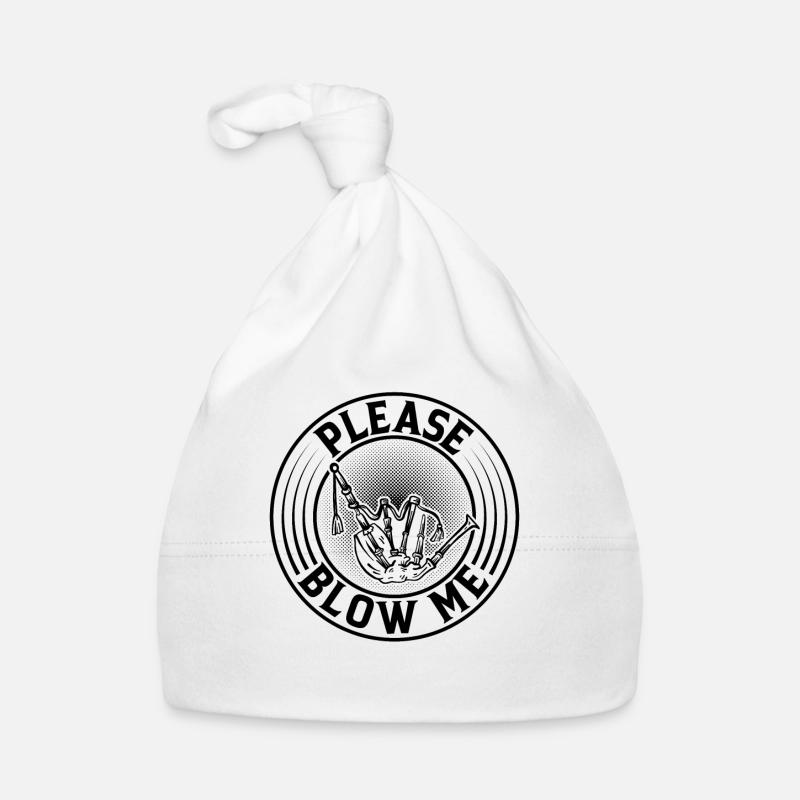 Please Blow Me - Drôle de joueur de cornemuse Bonnet bio Bébé