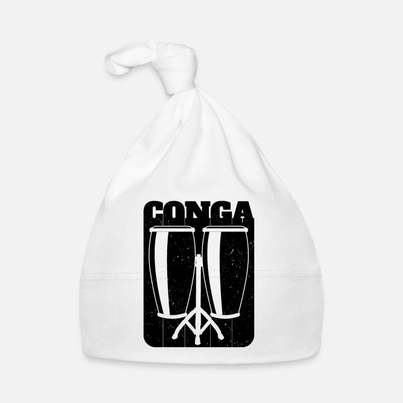 Conga Retro Drummers Instrument Lover Conga Player Baby Bio-Mütze
