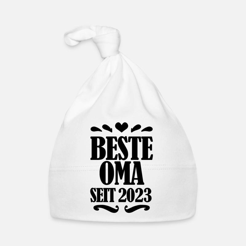 Beste Oma seit 2023 - Oma Geschenk Baby Bio-Mütze