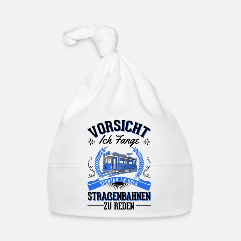 Straßenbahn Geschenk Straßenbahnfahrer Tram S-Bahn Baby Bio-Mütze