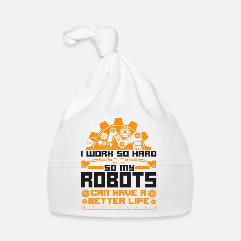 Robot Robotics Engineer Vintage I Organic Baby Cap