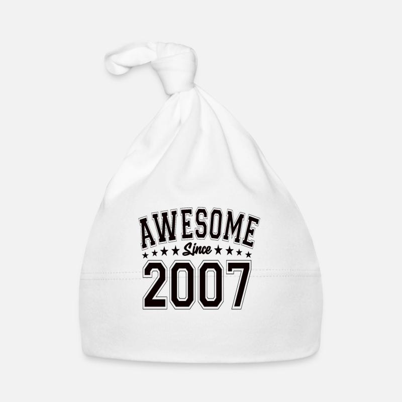 Awesome Since 2007 Birthday 2007 Vintage 2007 Organic Baby Cap