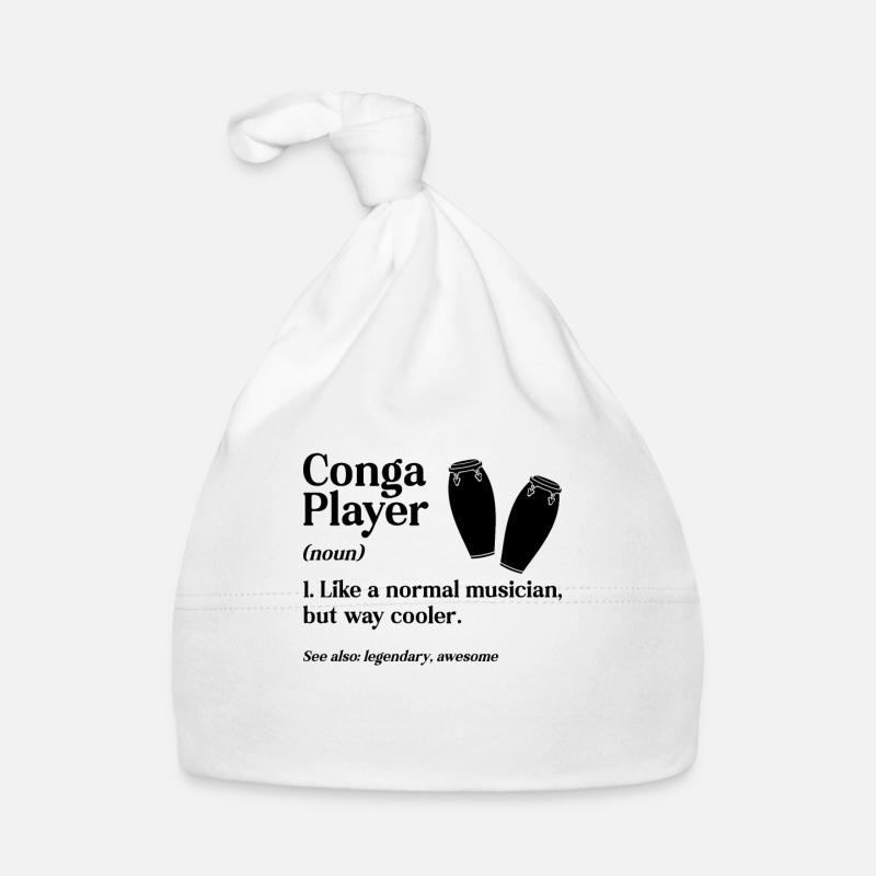 Conga Player Like A Normal Drummer Conga Player Baby Bio-Mütze