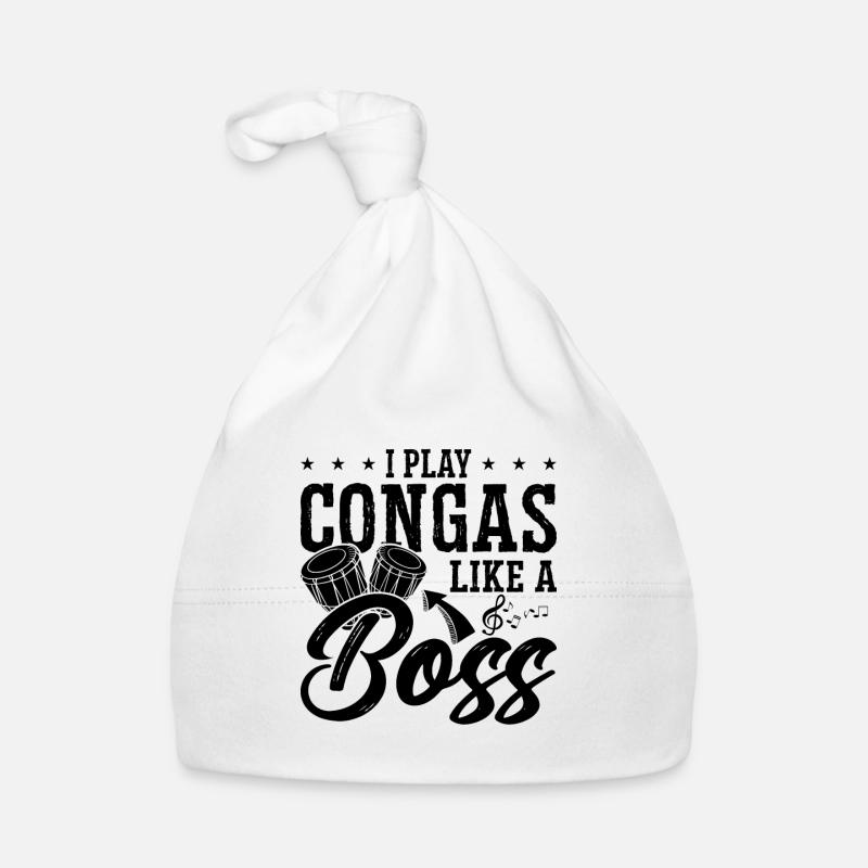 I Play Congas Like A Boss Instrument Conga Player Baby Bio-Mütze