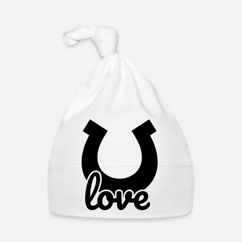 L’amour du fer à cheval - Bonnet bio Bébé - blanc