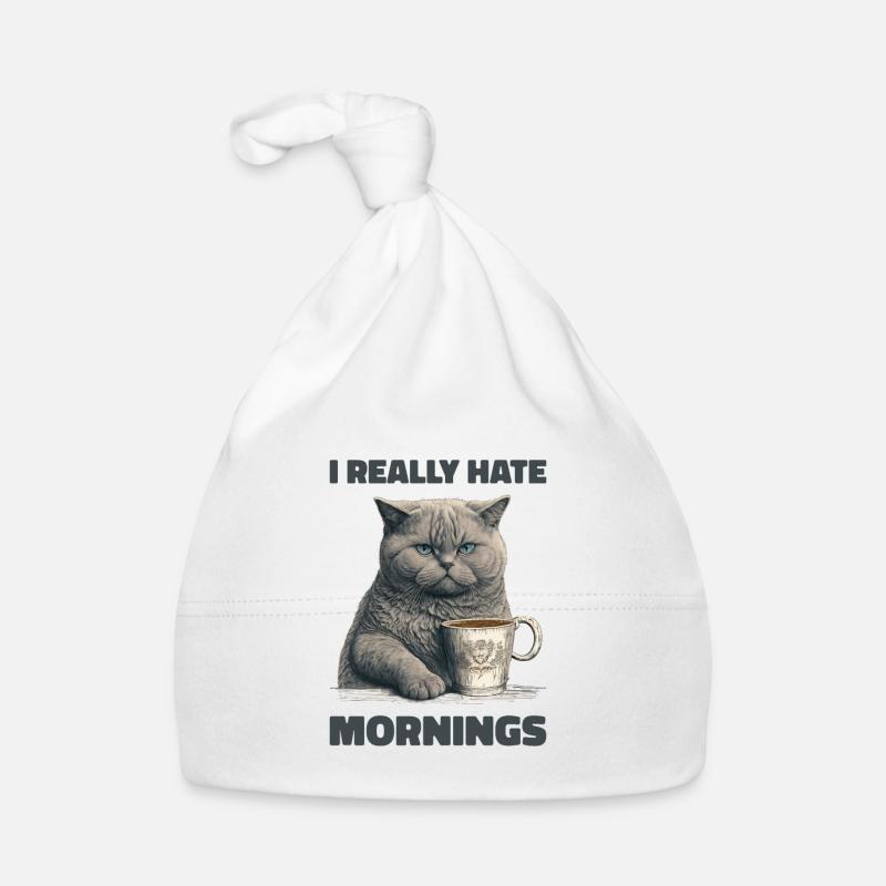 I Really hate Mornings Cat Baby Bio-Mütze
