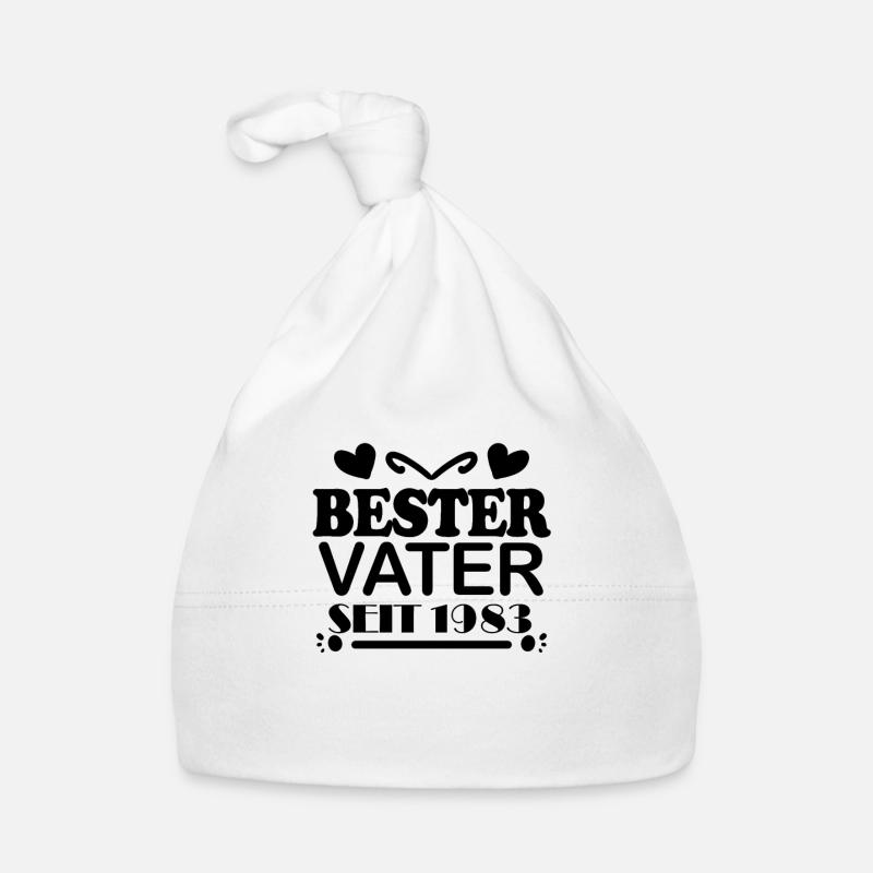 Bester Vater seit 1983 - Vatertag Geschenk Baby Bio-Mütze