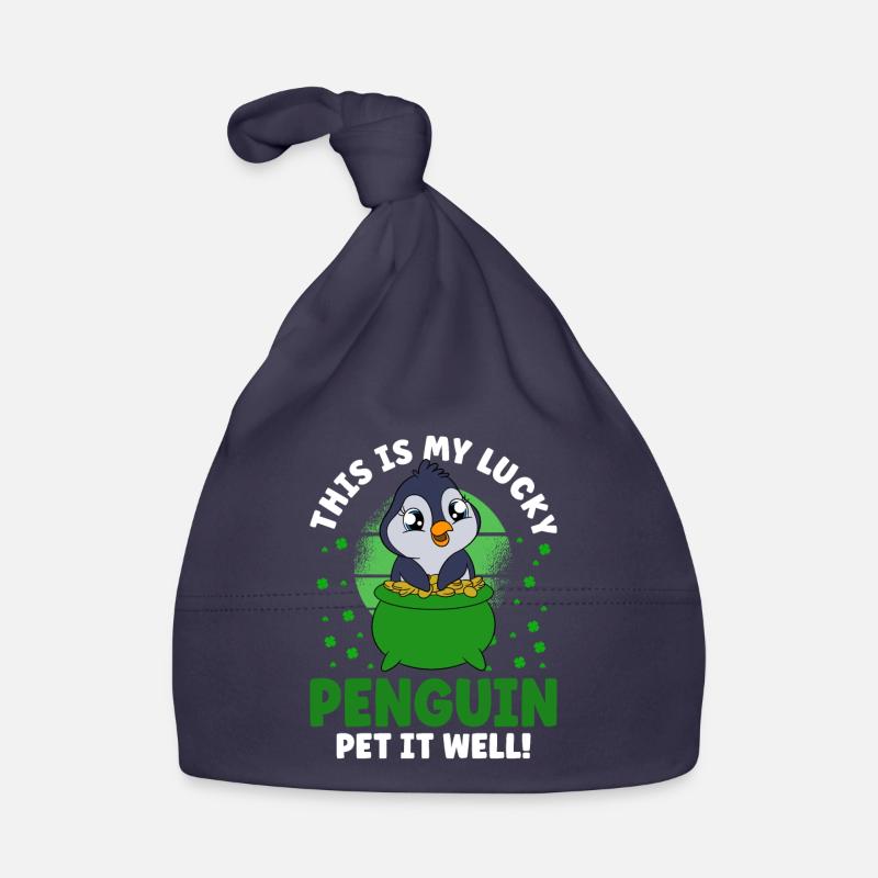 Manchot mignon Trèfle Saint-Patrick Pingouin Bonnet bio Bébé