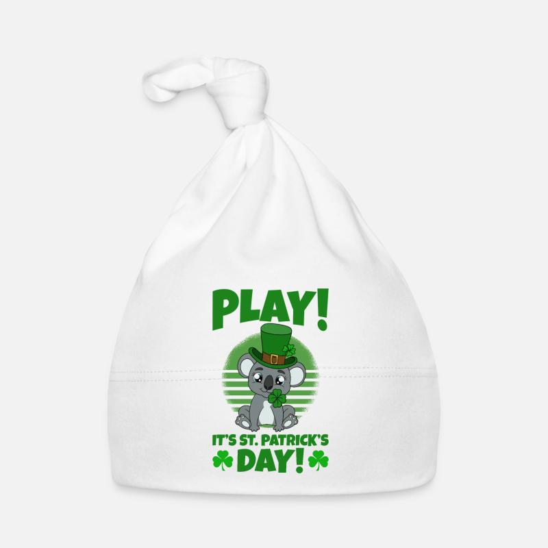 Koala mignon avec chapeau Saint Patrick Bonnet bio Bébé