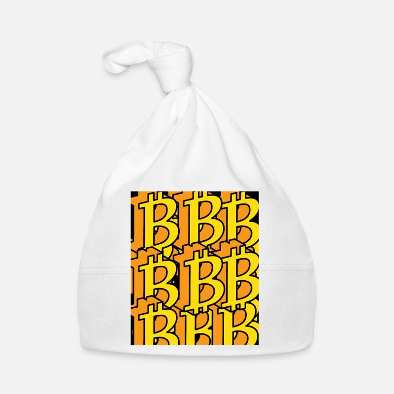 Bitcoin design - Baby Bio-Mütze - Weiß