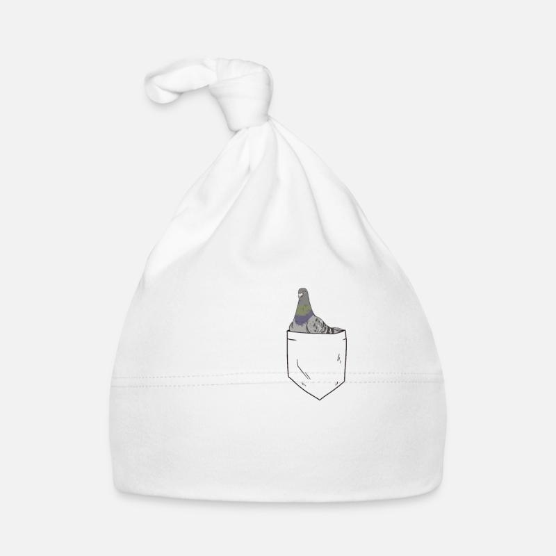 Taube in Brusttasche Taubenzüchter Baby Bio-Mütze