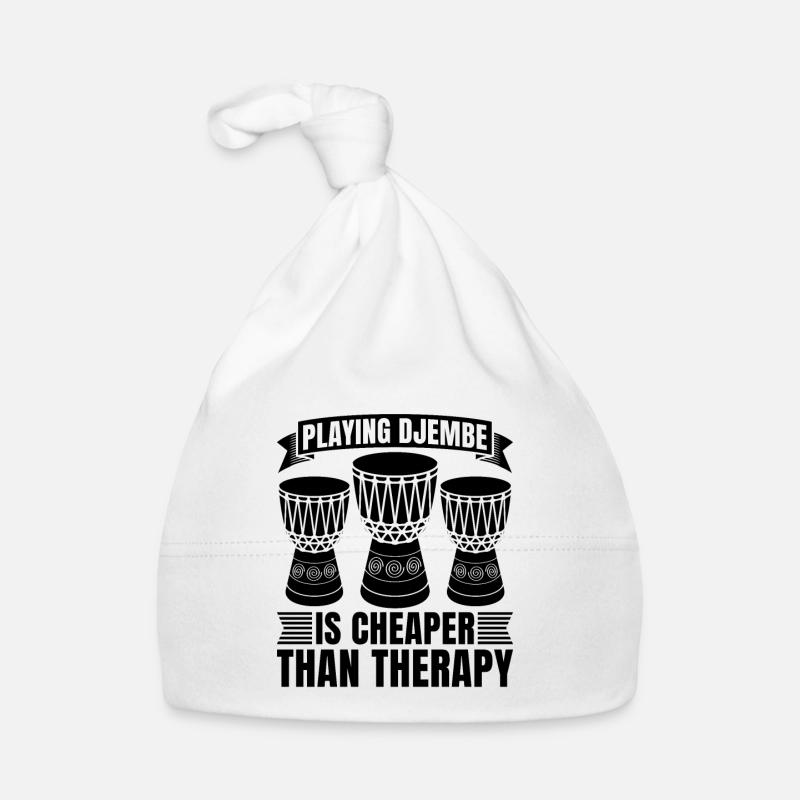 Playing Djembe Is Cheaper Percussion Djembe Player Baby Bio-Mütze