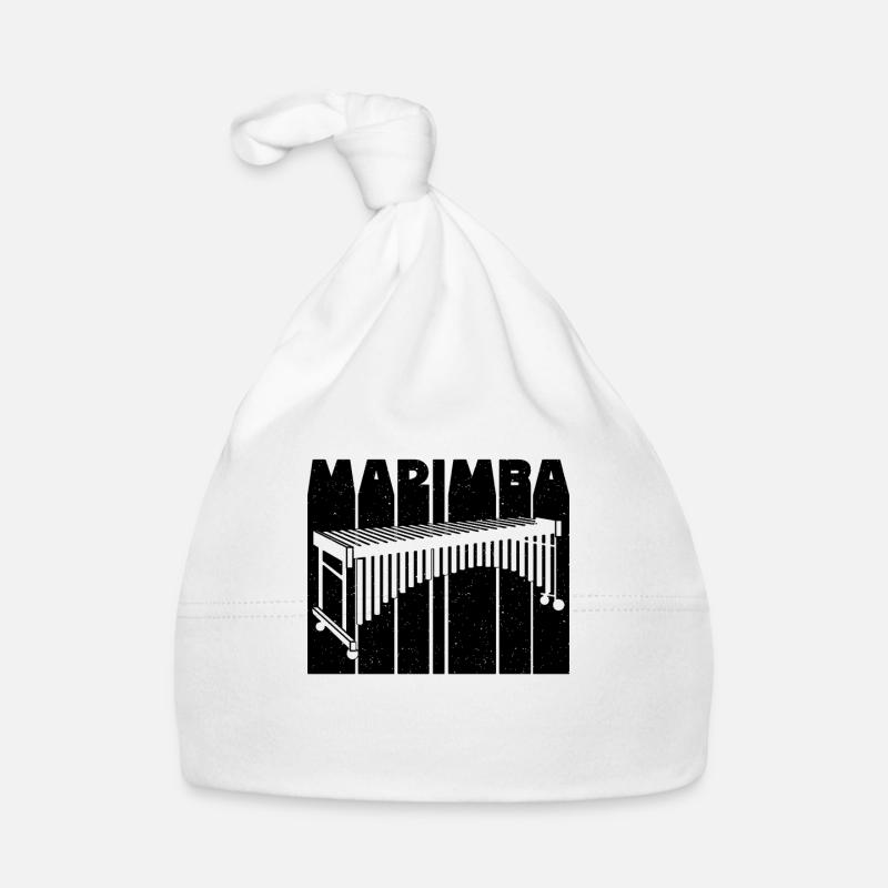 Marimba Rétro Instrument de Musique Marimba Player Bonnet bio Bébé