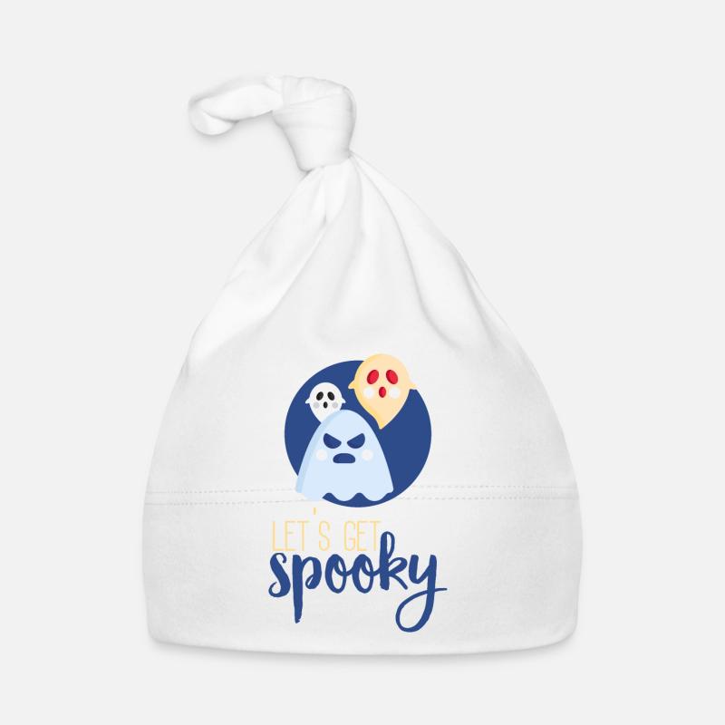 Halloween horreur effrayant dicton - Bonnet bio Bébé - blanc