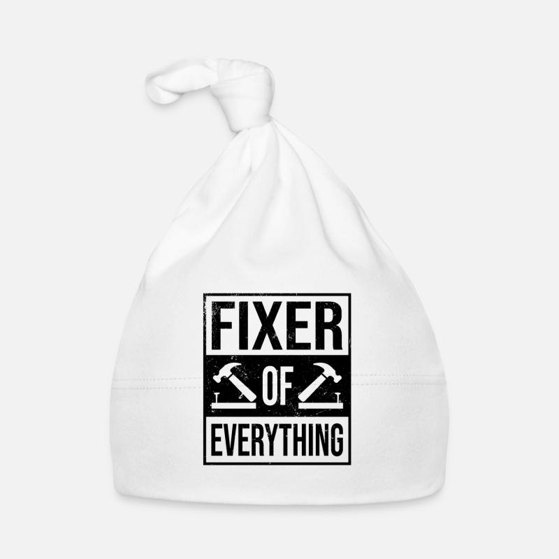 Fixer Of Everything Car Lover Automobile Mechanic Organic Baby Cap