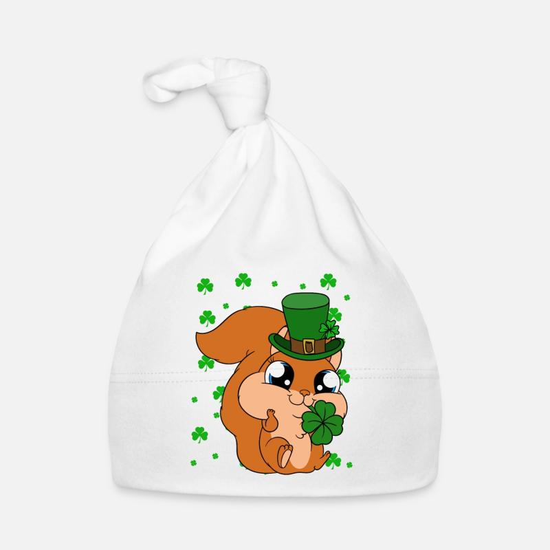 Écureuil Clover Saint-Patrick Bonnet bio Bébé