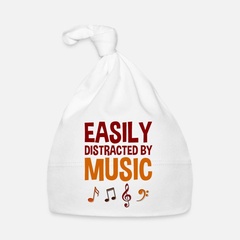 Easily Distracted By Music 4 Organic Baby Cap