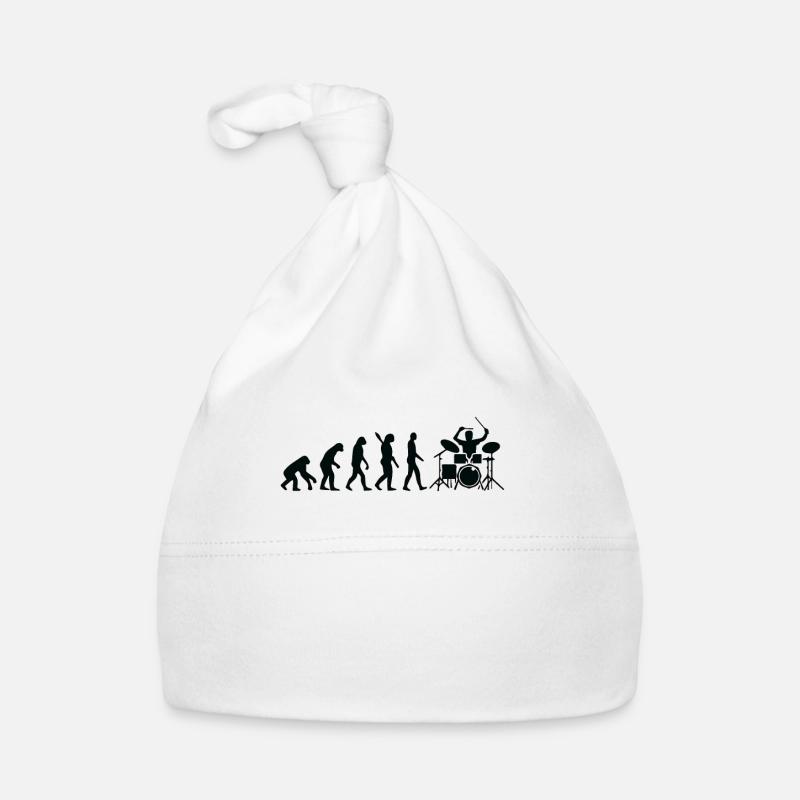 Évolution du batteur Évolution du batteur Évolution du batteur - Bonnet bio Bébé - blanc