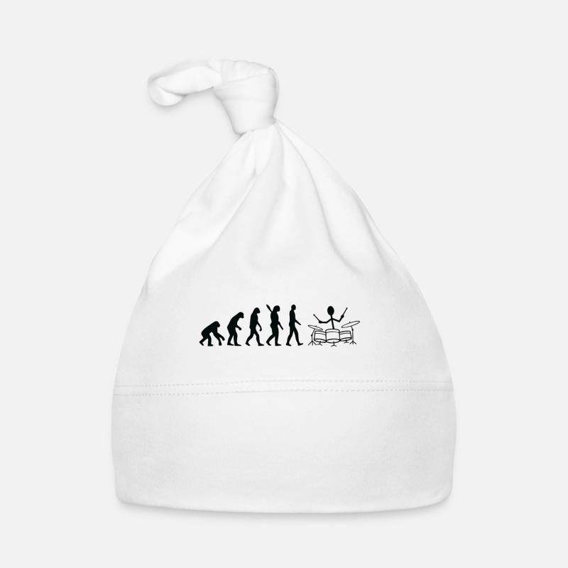 Drummer Evolution Funny Stick Figure Drummer Baby Bio-Mütze