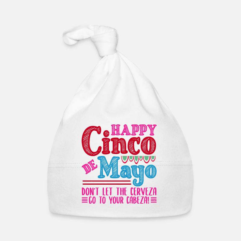 JOYEUX CINCO DE MAYO - Bonnet bio Bébé - blanc