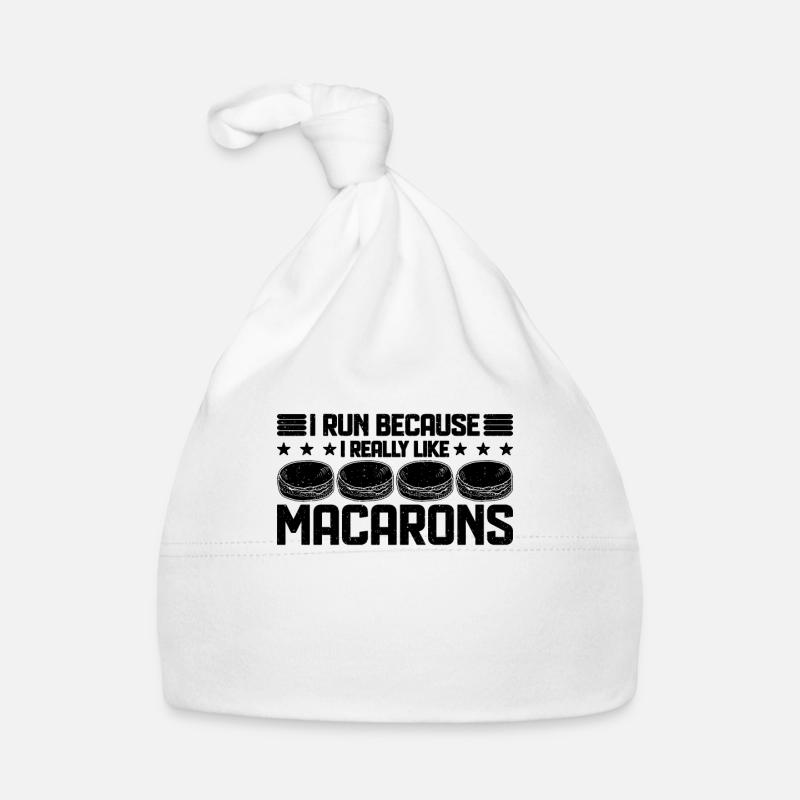 Je cours parce que j’aime beaucoup grignoter un amateur de macarons Bonnet bio Bébé