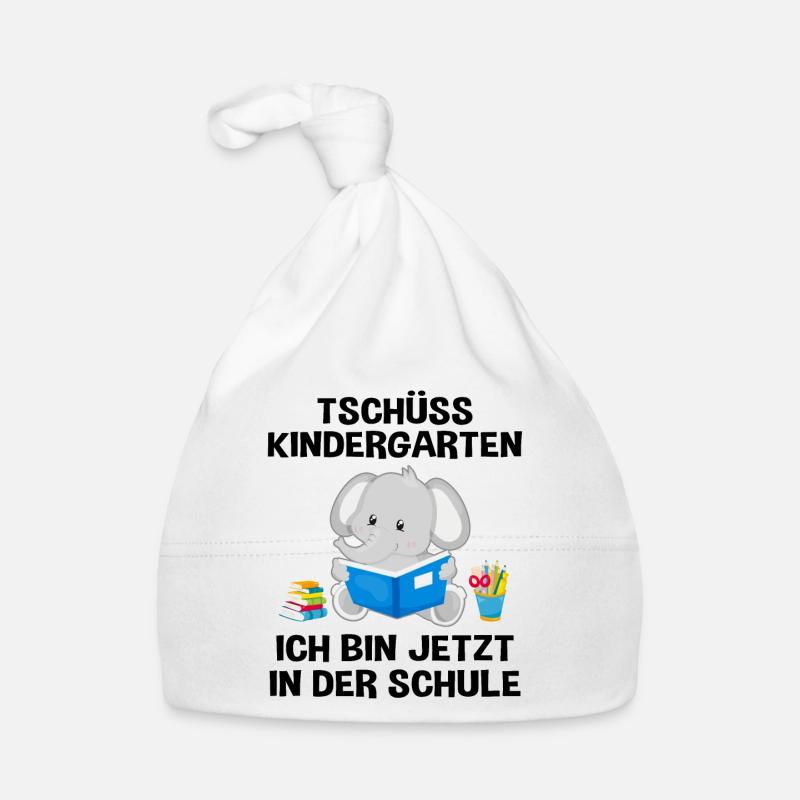 Einschulung Spruch 1. Klasse Elefant Geschenk Baby Bio-Mütze