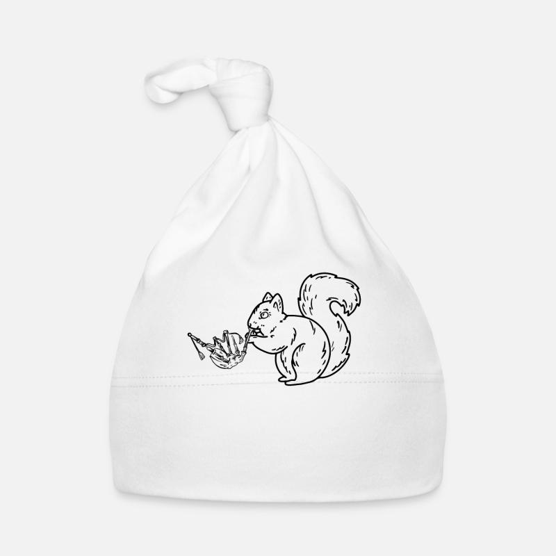 Squirrel Bagpipe Player Squirrel Bagpiper Organic Baby Cap