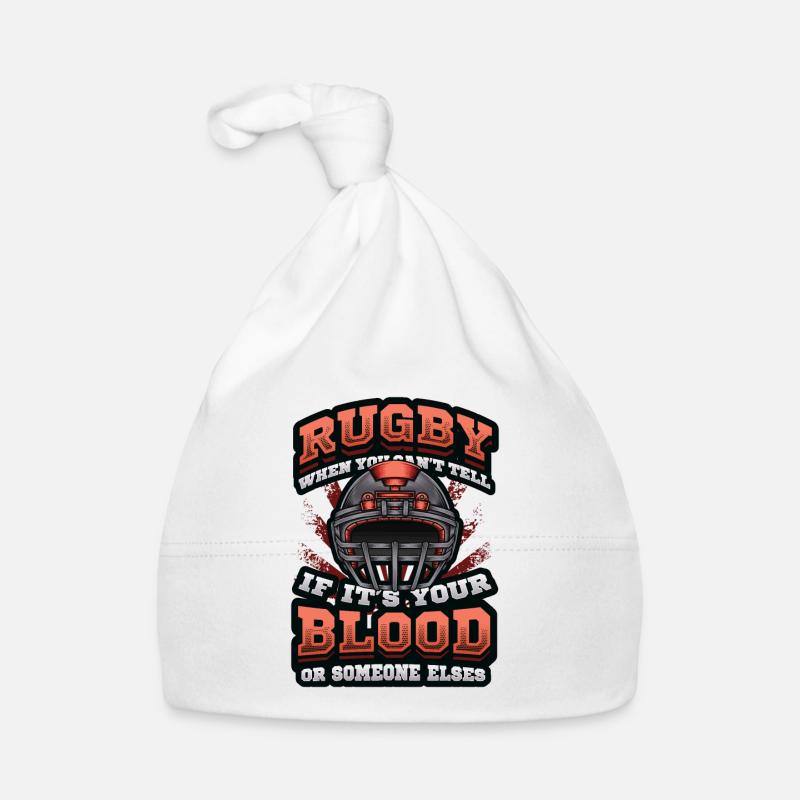 Funny rugby player Organic Baby Cap