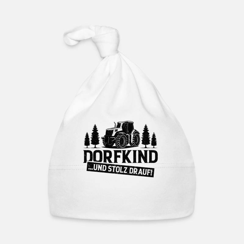 Dorfkind Spruch Heimatliebe Dorf Geschenkidee Baby Bio-Mütze