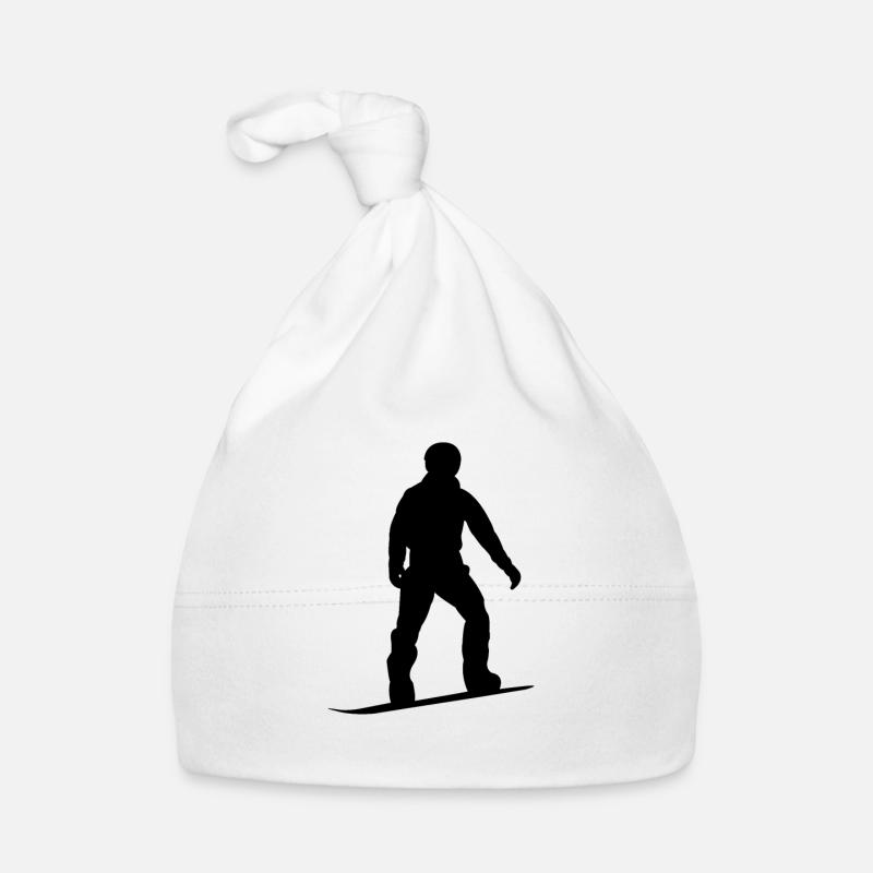 Silhouette de snowboard Bonnet bio Bébé