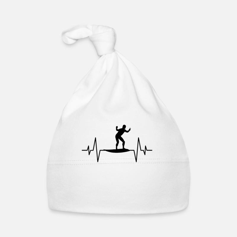 Silhouette de surfeur Bonnet bio Bébé