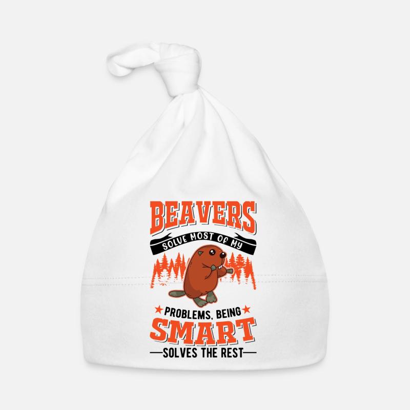 Biber Geschenk Biberdamm Baby Bio-Mütze
