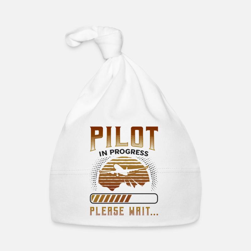 Pilot in progress, please wait, aircraft training Organic Baby Cap