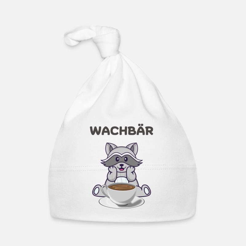 Niedliches Wachbär Design mit Kaffee Baby Bio-Mütze