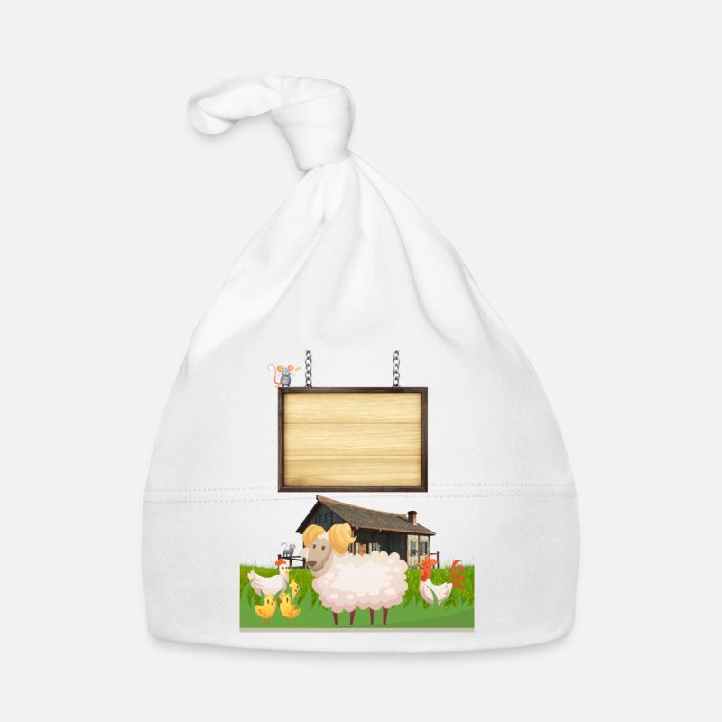 Pasture Pals Rustic-Bauernhof-Schild Baby Bio-Mütze