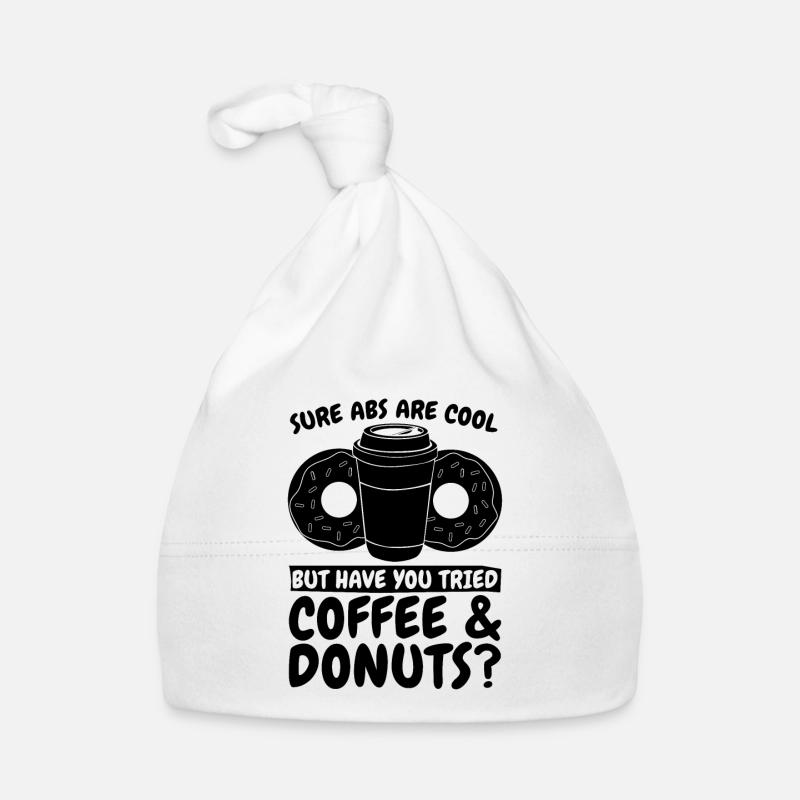 Sure Abs Are Cool Doughnut Coffee & Donuts Lover Baby Bio-Mütze