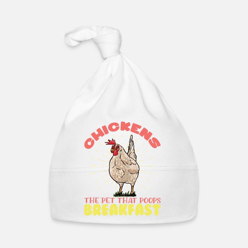 Chickens The Pet That Poops Hühner Hahn Bauer Huhn Baby Bio-Mütze