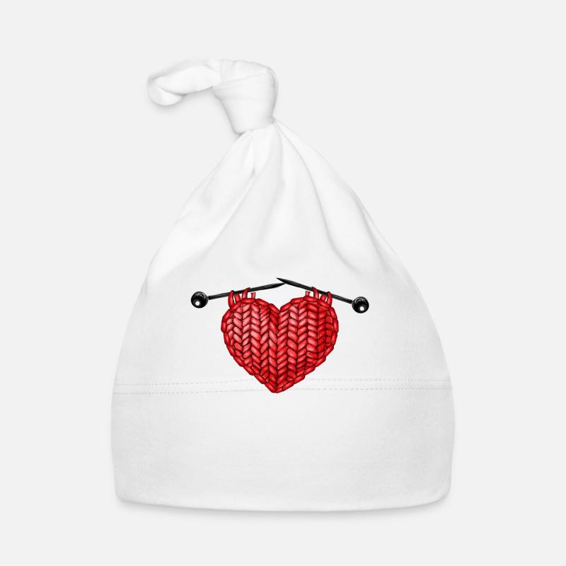 Knitting Wrinkled Heart Knitting Organic Baby Cap