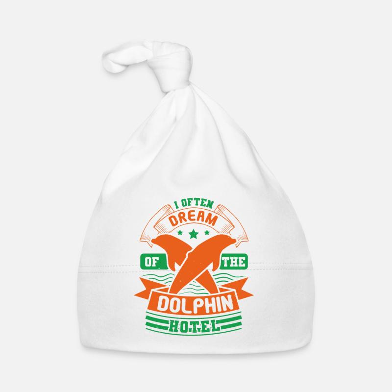 ICH TRÄUME OFT VON DEN DELFINEN Baby Bio-Mütze