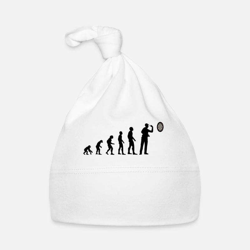 Darts Darts Player Evolution Darts Game Gift - Organic Baby Cap - white