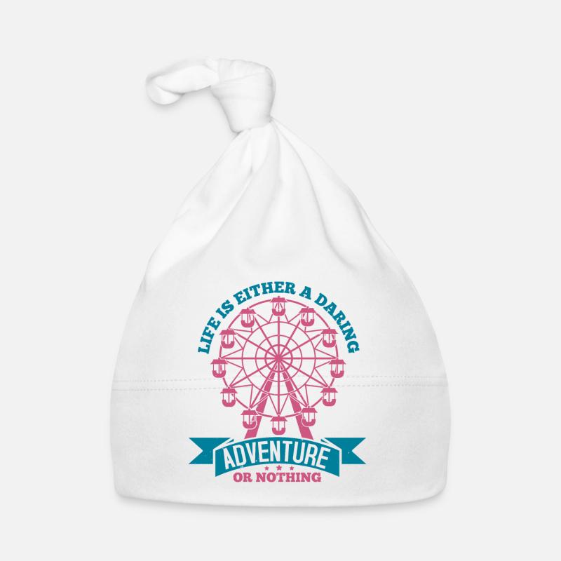 DAS LEBEN IST ENTWEDER EIN GEWAGTES ABENTEUER ODER NICHTS Baby Bio-Mütze