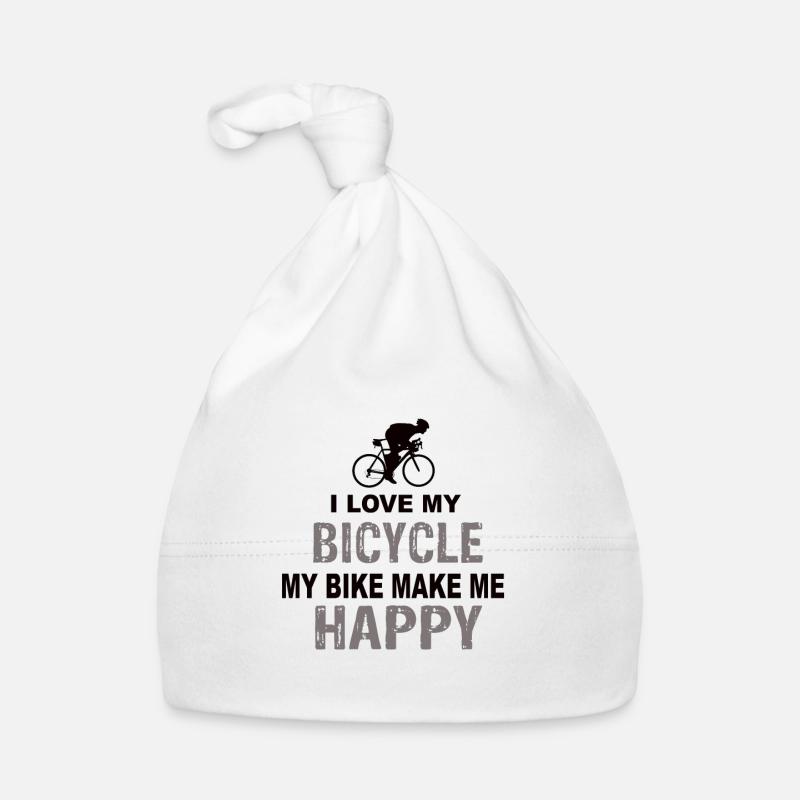 J’aime mon vélo Mon vélo me rend heureux Bonnet bio Bébé